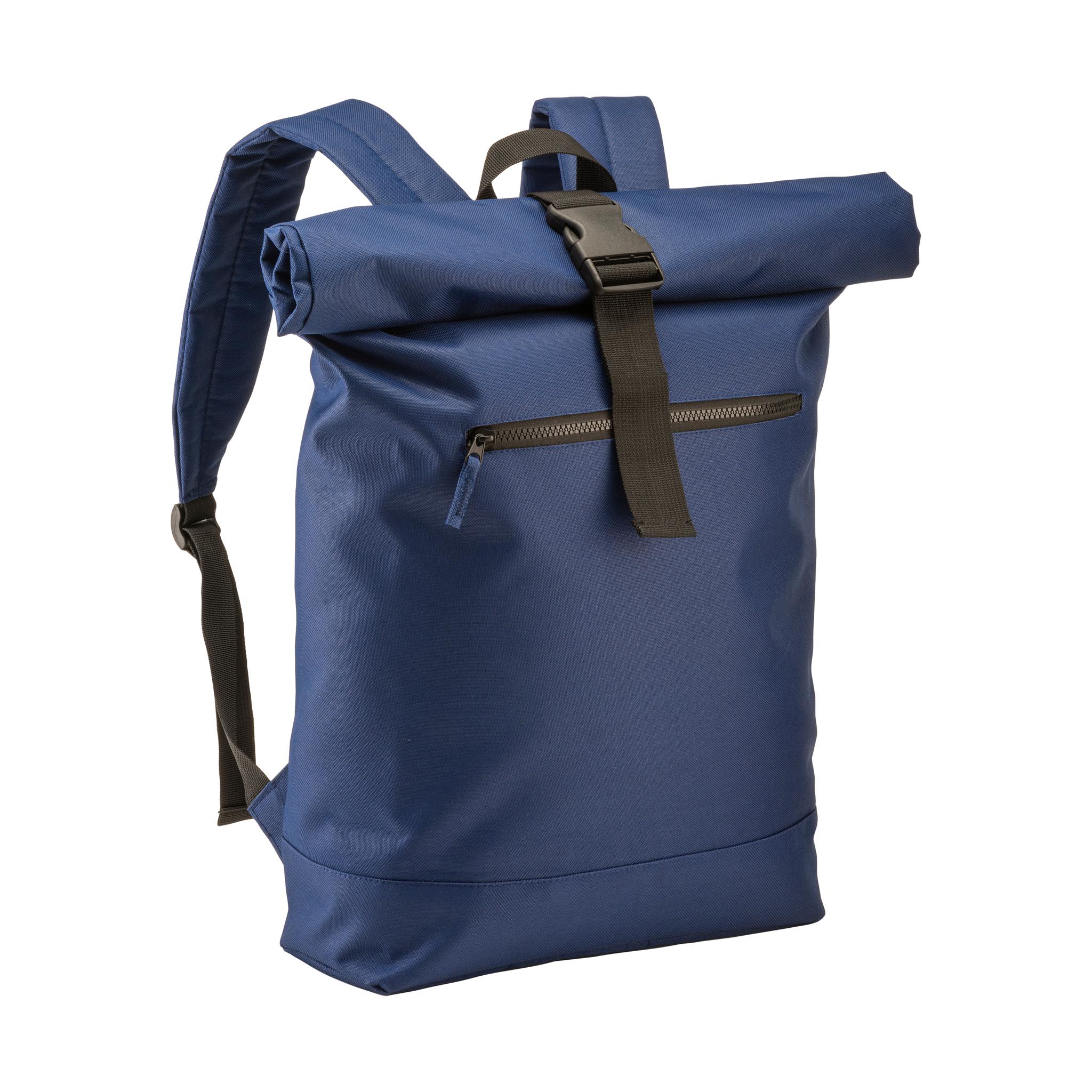 Zaino Roll porta PC (17") in poliestere riciclato R-PET con tasca esterna con cerniera Zaino Roll porta PC (17") in poliestere riciclato R-PET con tasca esterna con cerniera