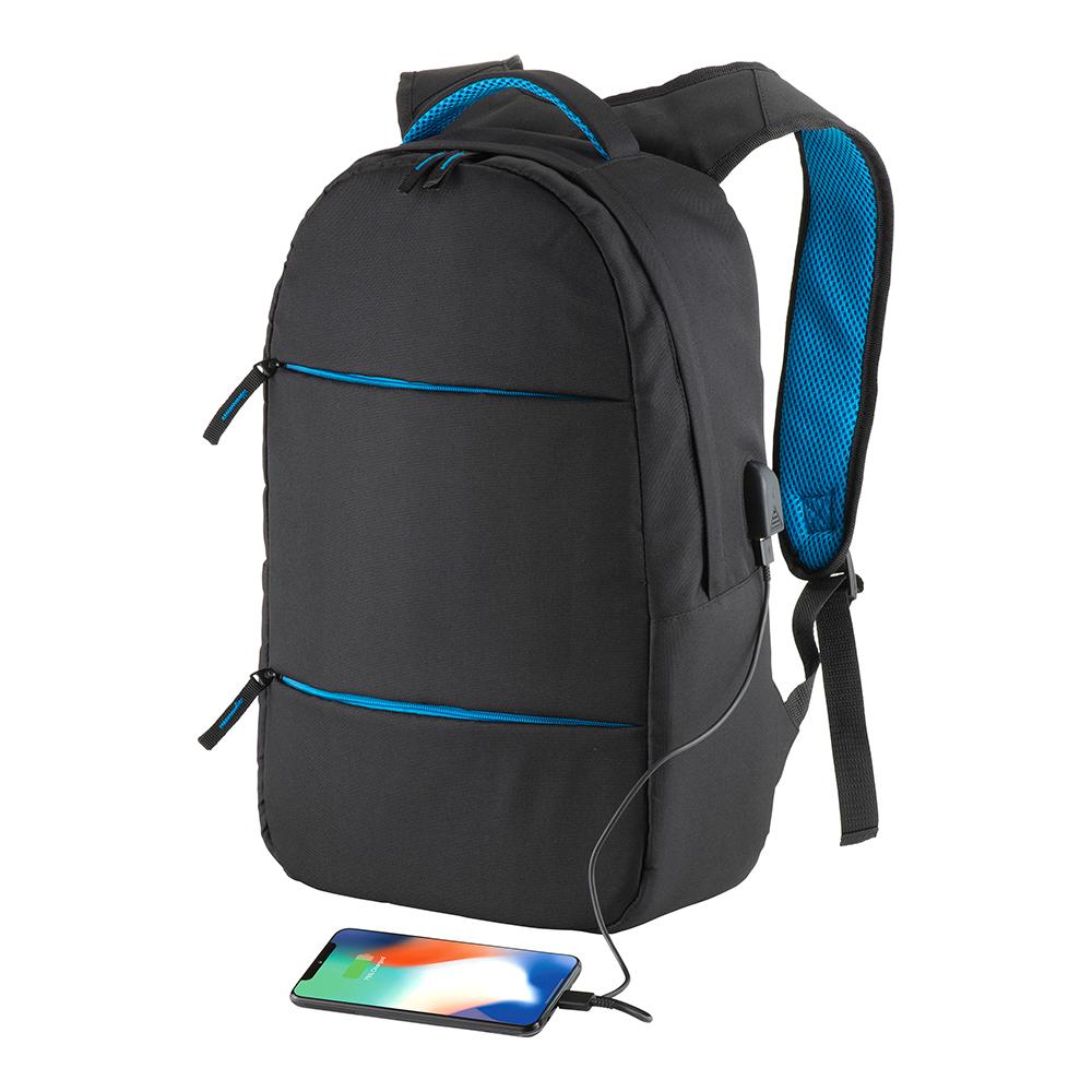 Zaino porta computer in poliestere 600D. Tasca principale porta pc e 3 tasche frontali Zaino porta computer in poliestere 600D. Tasca principale porta pc e 3 tasche frontali