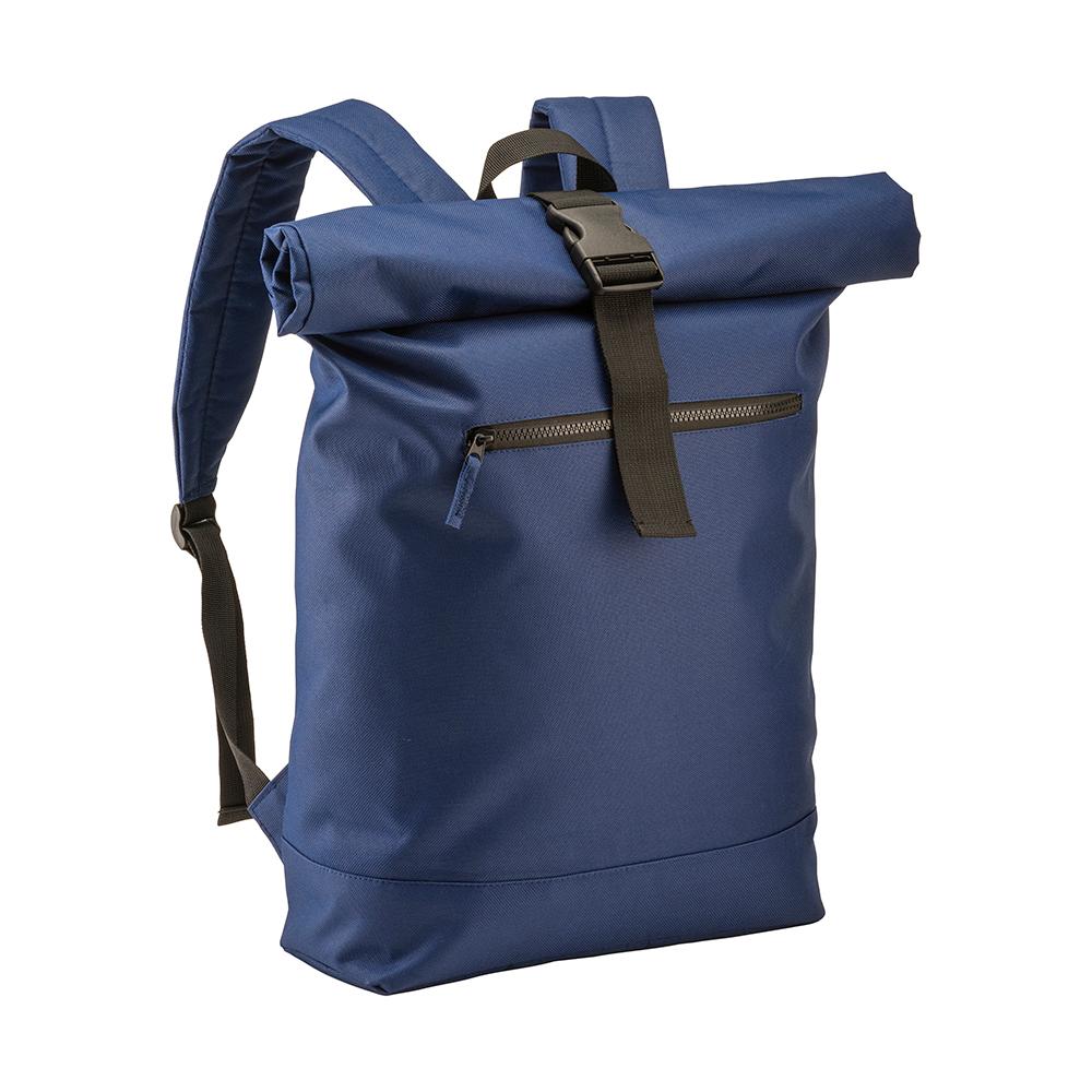 Zaino Roll porta PC (17") in poliestere riciclato R-PET con tasca esterna con cerniera Zaino Roll porta PC (17") in poliestere riciclato R-PET con tasca esterna con cerniera